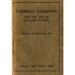 Signatory of Proclamation Mac Donagh (Thomas) Thomas Campion and the Art of English Poetry, D.