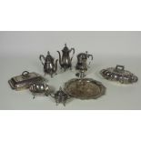 A large Victorian silver plated Entree Dish, Cover and handle,