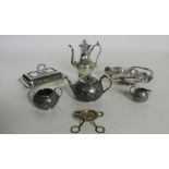 A quantity of silver Plateware, and other items including Vegetable Dish and Cover, Cake Tray, etc.