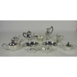 A large quantity of silver Plateware, a four piece Tea Set, pair of Vegetable Dishes and Covers,