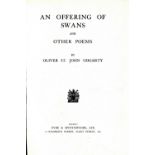 Signed by Author Gogarty (Oliver St. John) An Offering of Swans and Other Poems, roy 8vo L.