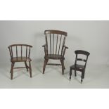 A fine quality miniature mahogany Dining Chair, with turned front legs,