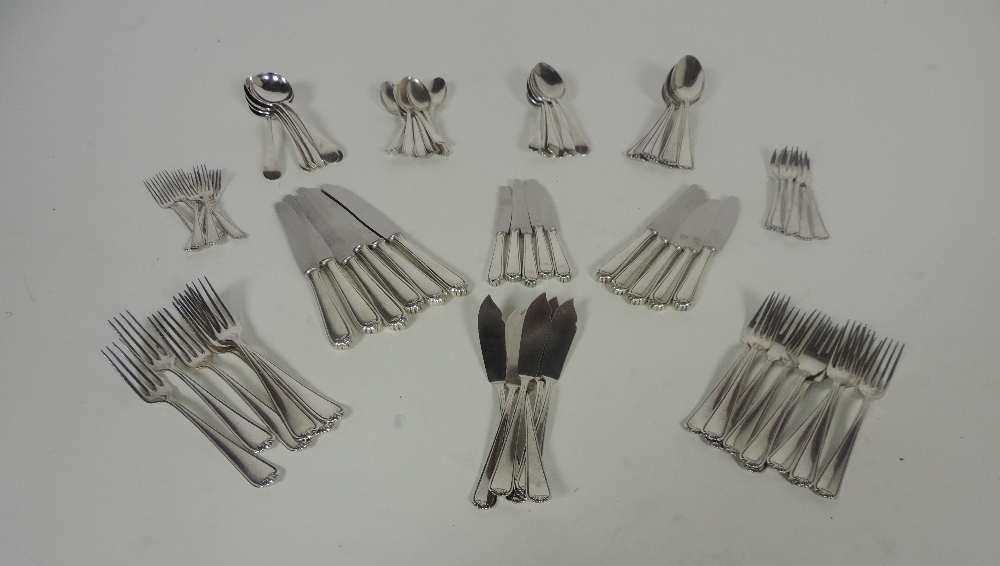 A quantity of silver plated Cutlery, mostly matching, over 70 pieces. A lot.