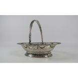 An extremely fine and attractive large 18th Century pierced English silver Basket,