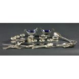 A set of 6 London silver kings pattern Teaspoons, a set of 10 silver Coffee Spoons,