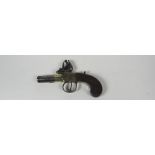 A good 18th Century flintlock brass and steel box lock Picket Pistol,