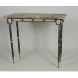 An attractive ormolu French Side Table, in the Adams style, with decorative moulded insets,