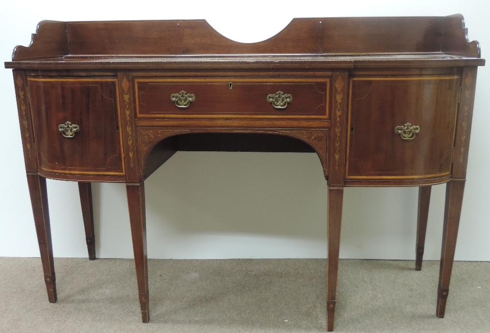 A fine quality George III period inlaid mahogany Sideboard, of attractive proportions,