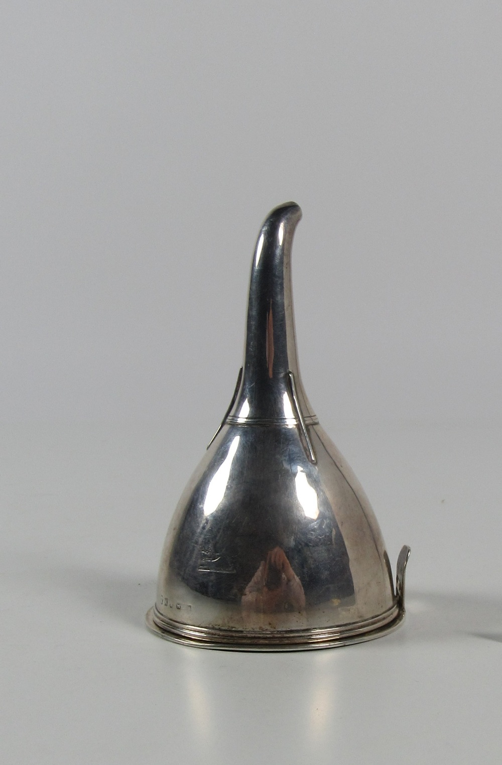 A Georgian silver Wine Funnel, London c. 1807, in two parts, approx. 5 ozs.