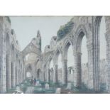 John Fallon, Irish School, 1859 Watercolour: "Cistercian Abbey, Boyle,