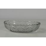 An early 19th Century Irish cutglass oval shaped Bowl, 25.5cms (10") wide.