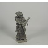 A 19th Century lead Figure of a Young Girl playing a Mandolin, approx. 52cms (20 1/2") high.