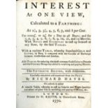 Hayes (R.) Interest at One View, Calculated to a Farthing, 16mo L.