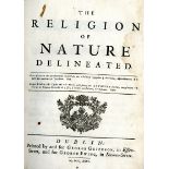 Fine Dublin Printing Dublin Printing: [Wolleaston (Wm.)] The Religion of Nature Delineated, 4to D.