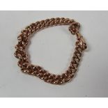 A 9ct rose gold Bracelet with graduating links, fitted with swivel clasp, approx. 30.