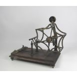 A rare late 19th Century brass and metal Wool Winder,