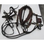 A very good full set of brown leather Harness,