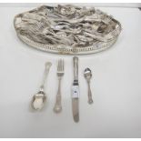 A large collection of good quality silver plated kings pattern Cutlery, approx.