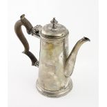 A good plain Queen Anne period Irish silver Coffee Pot, Dublin c.