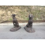 After Henry Alfred-Maria Jacquemart An extremely fine pair of antique cast metal Figures,