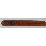 Letter Opener: A very fine early 20th Century carved boxwood? Letter Opener,