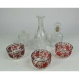 A collection of antique and other Cutglass, including a suite of finger bowls,