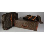 A good rectangular leather bound Louis Vuitton Travel Case, with original label,