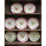 A pair of attractive Samson Armorial porcelain Plates, set of 6 American Armorial Plates,