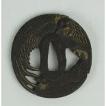 A very good Edo period (late 18th Century?) pierced and engraved circular iron Tsuba,