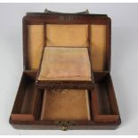 A small 19th Century crocodile skin Jewellery Case, by Finnigans, New Bond St.