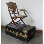 A late Victorian folding Yacht Chair,
