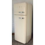 A large Vintage 'Smeg' Fridge Freezer, 168cms (66") high.