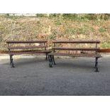 A pair of antique Garden Benches,