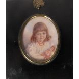 Olive Sunderland, 1909 Miniature: "Portrait of Olive Isobel Monro, aged 2 years, 3 months,