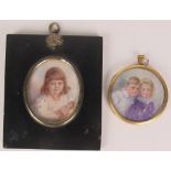 Parrie Parson Norman Miniature: "Two Young Children, Brother & Sister,