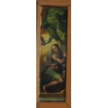 17th Century Italian School "The Coming of The Holy Ghost to Our Lady," O.O.Panel, 26cms x 7.