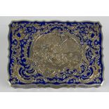 An attractive and extremely fine Swedish silver rectangular enamelled Box,