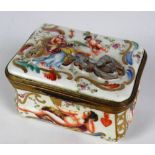 A very fine 19th Century Capi-di-Monte style porcelain Box,