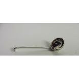 An unusual Art Nouveau style early 20th Century Irish silver Soup Ladle,