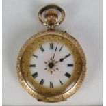 An attractive small Edwardian 14ct gold Ladies keyless Watch,