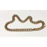 A good 9ct rose gold Chain, approx. 30 1/2" long, hallmarked London, approx. 28gms.