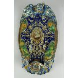 A late 19th Century colourful Cantagalli Majolica porcelain Wall Plaque,