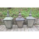 A pair of 19th Century large copper Lantern Tops, (possibly from Street Lights),