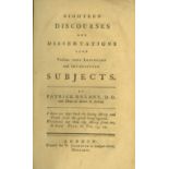 Delany (Patrick) Dean of Down Eighteen Discourses and Dissertations upon various... subjects, 8vo L.