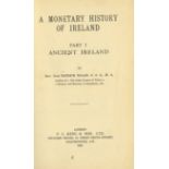 Banking: Nolan (Rev. Dom P.) A Monetary History of Ireland, Part I, Ancient Ireland, sm. 8vo L.