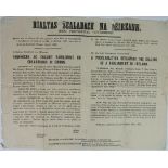 Very Rare 1922 Proclamation - Probably Unrecorded RIALTAS SEALADACH NA hÉIREANN.