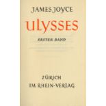 Joyce (James) Ulysses, 2 vols. sm. 8vo Zurich (Im Rhein-Verlag)1930. Red & bl. titles. Orig. hf.