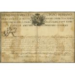 Two 18th Century Italian Certificates Documents: A.