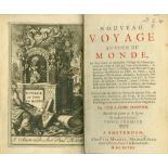 Dampier (Wm.) Nouveau Voyage autour du Monde, 2 vols. in one, 12mo Amsterdam 1698 First French Edn.