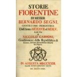 Varchi (Benedetto) Storia Florentina, folio Cologne 1721. Engd. port. frontis & add. engd.